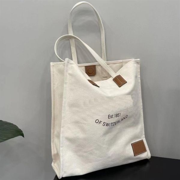 Bag femminile uomini Shopping Ballly Beige Canvas Tote Est 1851 di Svizzera di altissima qualità AGUE AGGIORNARE HAGGE SULLA SULDADE