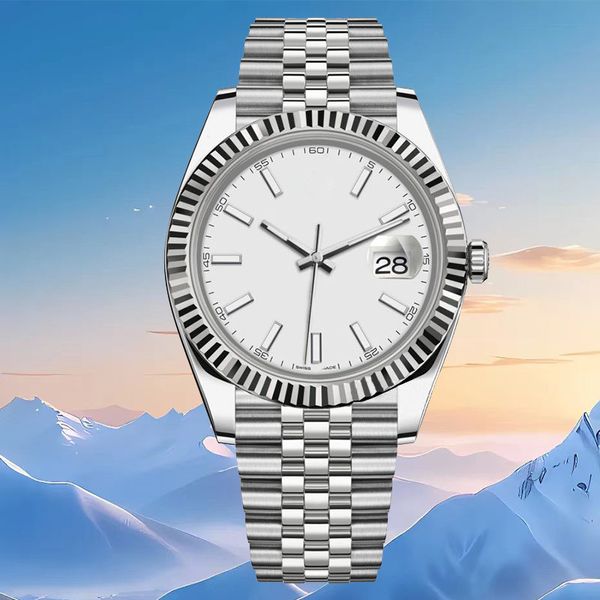 Relógio de designer de alta qualidade relógio de mulher de luxo relógio de aço inoxidável 36 41mm mostrador branco relógio de casal safira luminosa à prova d'água relógio de moda presente do dia dos namorados
