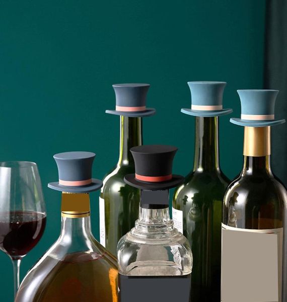Mutfak Bar Araçları Şarap Durdurucu Yaratıcı Sihirli Şapka Şekli Silikon Şaraplar Mantıklar Silki Silika Jel Sızdır Yokpul Şişe Cork Delive9843387