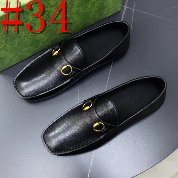 37Model Big Size 38-46 Men Slip On Shoes Designer casual Momente masculino Summer Man Mocassins Sapatos Sapatos de couro genuíno Male