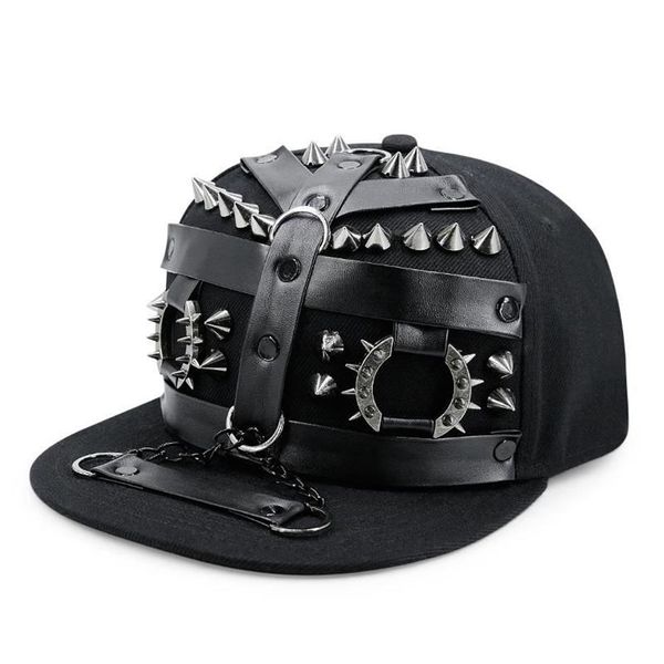 Ballkappen GBCNYIER Metal Dad Hip Hop Hut Gürtelschnalle Cool Flat Brim Cap Fashon Männer Punk Dance Show Hiphop Hats286k