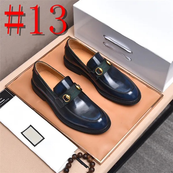 24Model Yeni Siyah Tasarımcı Loafers Erkekler Patent Deri Ayakkabı Nefes Alabilir Slip-On Sol Sıraslı Ayakkabılar El yapımı ücretsiz Nakliye Erkekler Lüks Elbise Ayakkabı Boyutu 38-45