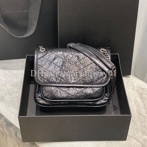 Bolsas de ombro de couro genuínas Bolsa de Moda Mensageiro Bolsa de Designer de Corpo Cruzado 266y