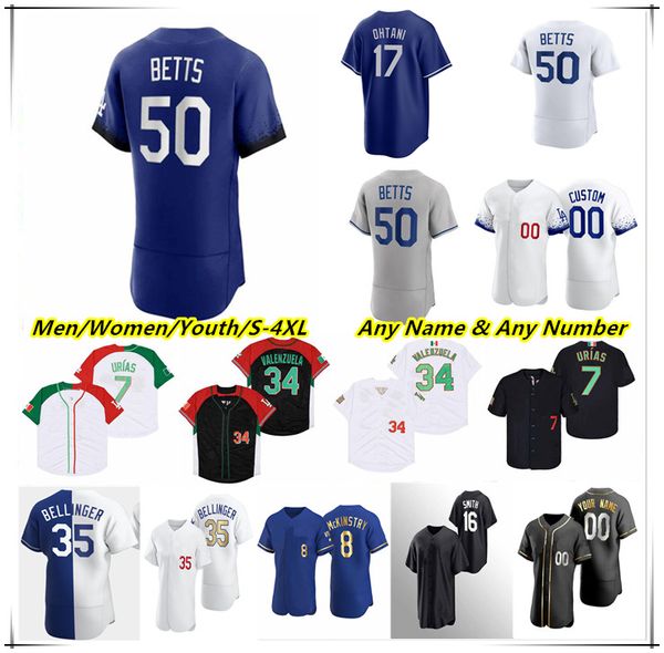 Maglia da baseball Freddie Freeman Shohei Ohtani Mookie Betts Max Muncy Will Smith James Outman Dustin May Julio Urias Clayton Kershaw Taylor Valenzuela DODGER Messico