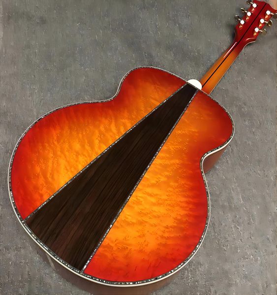 Melhor violão, encadernação em concha de abalone real, tampo em abeto sólido, escala e ponte em jacarandá, guitarra de alta qualidade