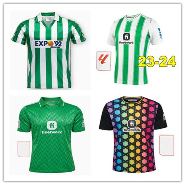 88/89 Real Betis Retro Futebol Jerseys JOAQUIN ISCO FEKIR B.IGLESIAS CANALES WILLIAN J WILLIAM CAMARASA JUANMI VICTOR RUIZ 23 24 Homens Kit Kit Camisas de Futebol