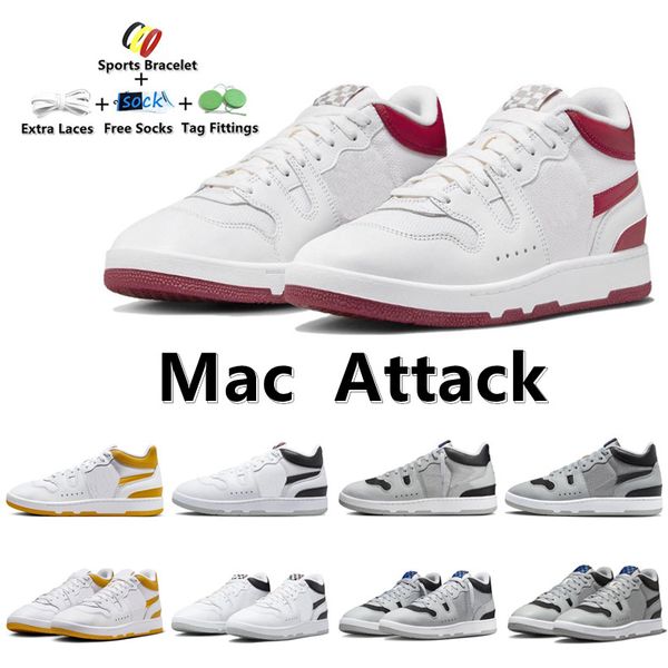 Mac Attack Homens Sapatos Casuais Skate Sneaker Cactus Jack OG Red Crush Branco Preto Limão Venom Forros de Prata Mens Mulheres Treinadores Esportes Sapatilhas Jogging Walking Shoe