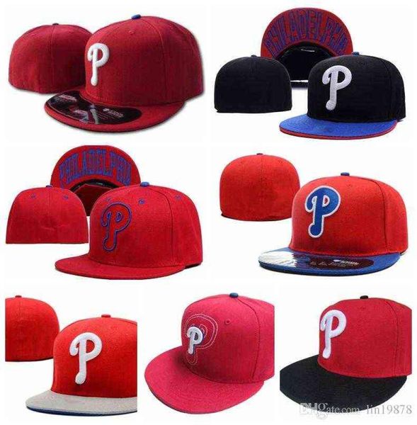 2019 Yepyeni moda yaz tarzı Phillies P Mektup Beyzbol Kapakları Erkek Kadınlar Hiphop Casquette Takılı Hats7505939