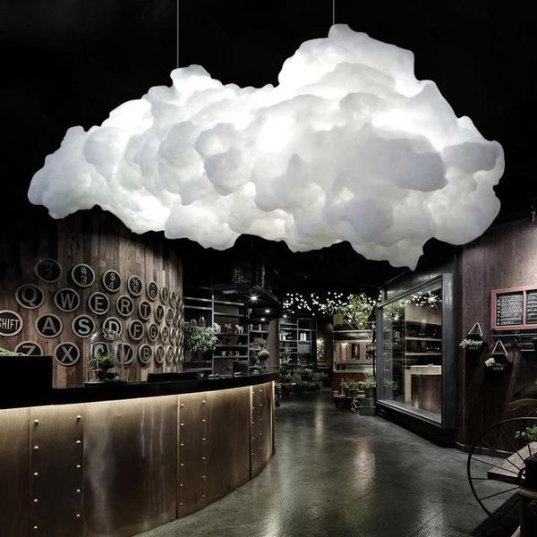 Lampade a sospensione Modern Floating Cloud Luci a LED Lampada da soggiorno Bar Shop Decor Lampade a sospensione Luci a goccia per bambiniPendant209v