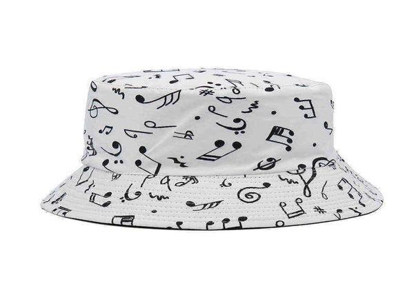Шляпы со скупыми полями, модные белые нотные ведра, солнцезащитные кепки в стиле хип-хоп, мужские и женские Visser 2203309991783