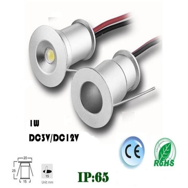 Dhl 9 peças 1w 15mm mini led downlight led sob a luz do armário luzes da escada mini holofote embutido branco vermelho azul green267q