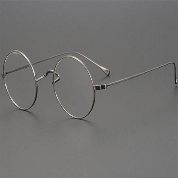 Güneş gözlüğü Japon el yapımı saf titanyum mavi ışık engelleme gözlükleri kadın optik gözlük anti-radyasyon bilgisayarı vintage gl2409
