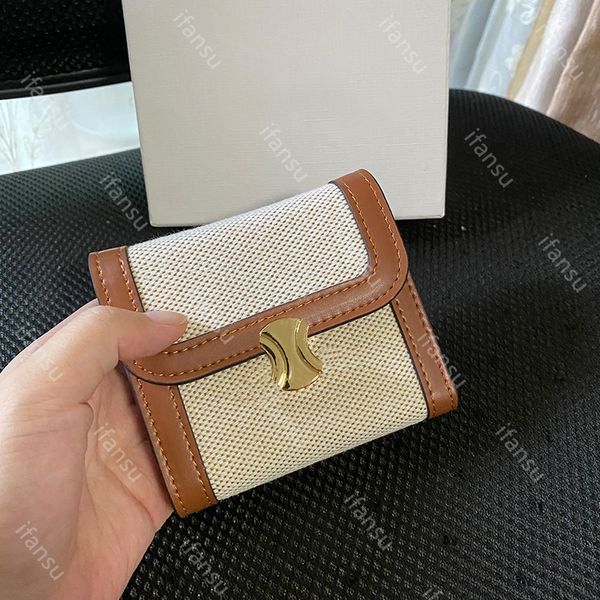 Design di lusso Vera pelle di alta qualità Moda da donna Portafoglio classico Zero Slot per carte multipli Borsa per carte di grande capacità Clip per carta di credito semplice e portatile