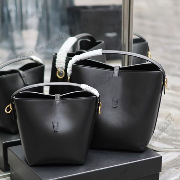 Le 37 em couro brilhante bolsa balde mini pequena alça superior bolsa de luxo designer bolsa de ombro cassandre fecho de gancho