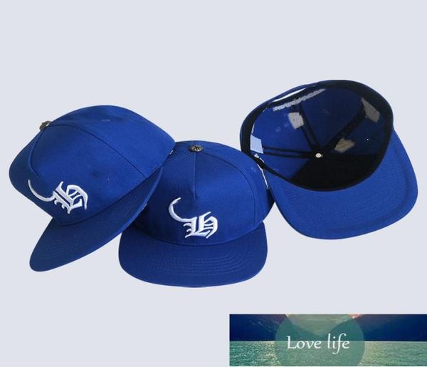 Sommer Mode Marke Hip Hop Hut Men039s Ch Weiß Leder Kreuz Blau Baseball Kappe Casual AllMatch Paar Schirmmütze1634982