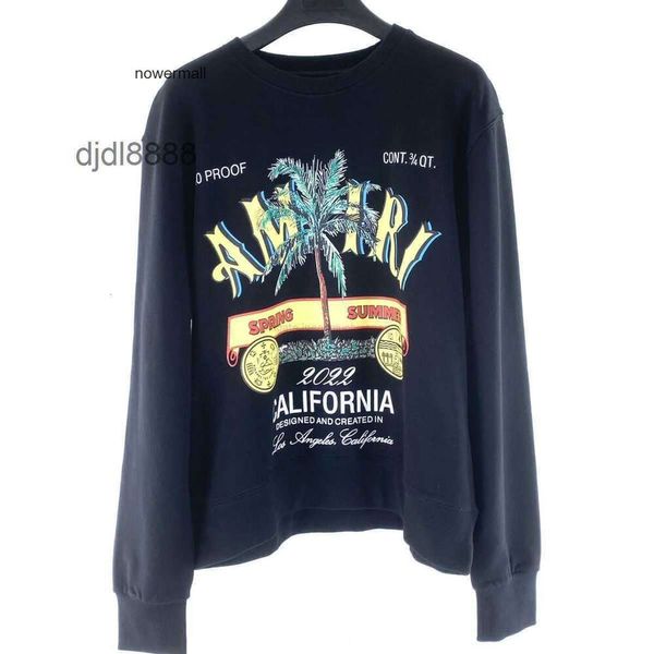 Manica digitale amirri New Coconut amiiri Rotonda amirl Felpe con cappuccio amirlies es am Lettera Stampa imiri Modello Designer Collo Abbigliamento lungo Uomo Versat U3C5