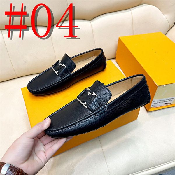 39 Model Yaz Tasarımcı Erkek Ayakkabı Sıradan Loafers Moccasins Yarım terlikler üzerinde kayar Açık hava Deri el yapımı dikiş sürüş ayakkabıları boyut 38-46