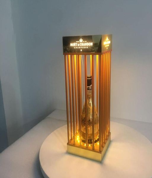 Nuovo display a LED con gabbia per champagne Presentatore per bottiglia in acrilico VIP per night club lounge bar Decorazione per eventi di nozze per feste3378639