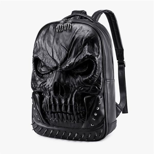 Novas sacolas de mochila em relevo em 3D para homens de originalidade de originalidade Man Bag Personalidade Lapto de laptop Cool Rock para adolescentes 213i