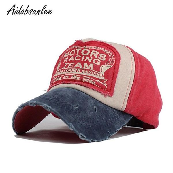Beyzbol Kapağı Takımı Yarış Motorları Vintage Cap Cotton Trucker Hats Açık Hava Spor Kadınlar için Snapback Sıraslı Erkekler Kapakları Baba Şapkaları Kemik243h