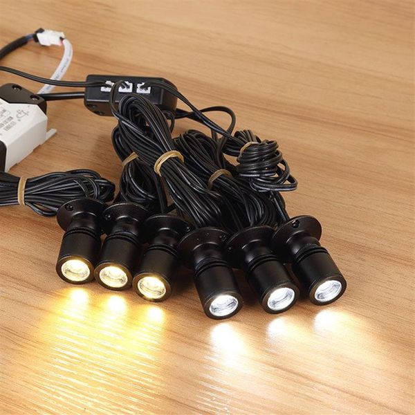 Conexão em série 6-10W Mini LED Spotlight Small LED Lamp para exibição Grupo de lâmpadas de estação de exibição Fácil instalação211w