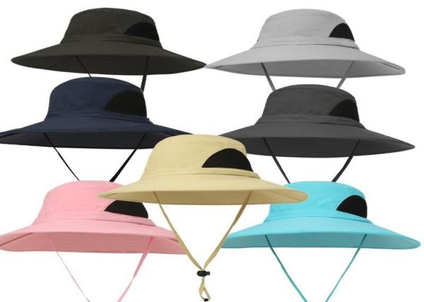 UNISSEX Wide Brim Sun Hat ao ar livre à prova d'água Boonie Bucket Hat Summer Protection UV Caps Sun Fishing Hunting2755470