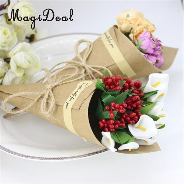 Umweltfreundliches Magideal 50 Stück Diy-Kraftpapier für Geschenkkegel, Blumenstrauß, Blumenverpackung, Süßigkeitskästen, Hochzeit, Party, Dekoration, Supplies183D