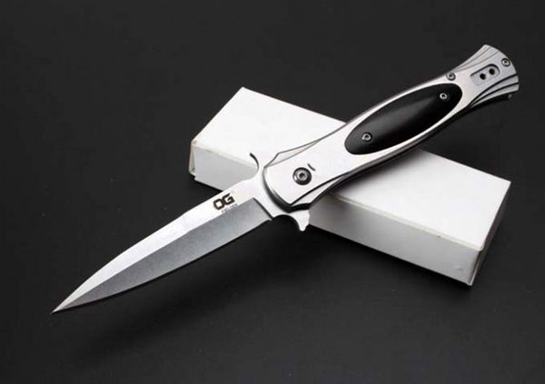 S0 g Spec-Elite I Klappmesser 8Cr14Mov Satin Plain Blade, Stahl + Ebenholzgriffe Outdoor Camping Survival Selbstverteidigung EDC Taktische Messer