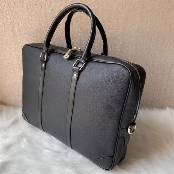 2021 Herren Schulter Aktentasche Schwarzes braunes Leder Handtasche Business Men Laptop Bag Messenger Bags 3 Colo3087