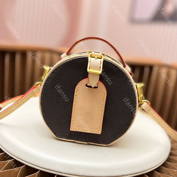 Модная роскошная брендовая мини-сумка Boite Chapeaux в стиле ретро, женская круглая поясная сумка премиум-класса с цветочными буквами и цветными блоками, сумка через плечо на одно плечо