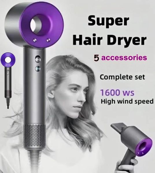 5-in-1-Salon-Elektro-Haartrockner, geeignet für verschiedene Haar-Accessoires, Negativ-Ionen-Haartrockner, professionelle Reise-Heimtemperatur, einstellbare Haarpflege, Haar-Accessoires