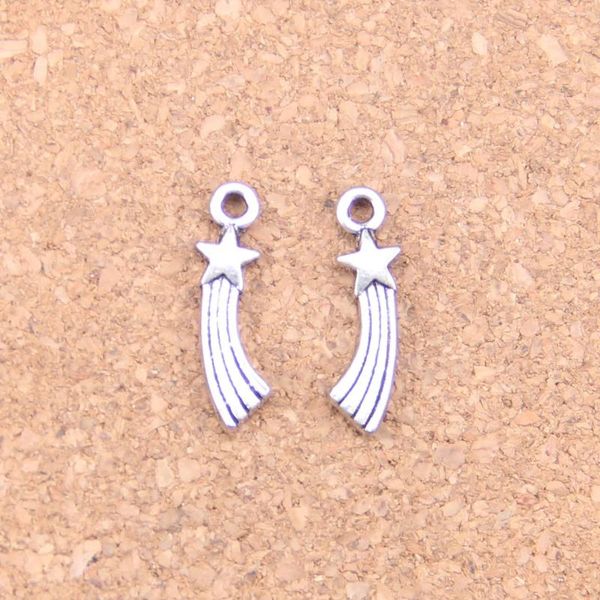 Ciondoli 30 pezzi Stella cadente 20x5mm Pendenti antichi Gioielli in argento tibetano vintage fai da te per collana braccialetto