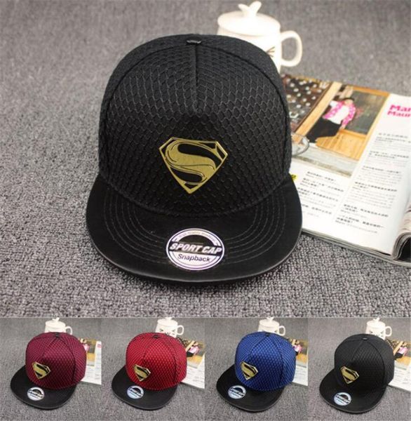2019 neue Mode Sommer Marke Superman Baseball Kappe Hut Für Männer WomenTeens Casual Knochen Hip Hop Snapback Caps Sonne Hats2820655