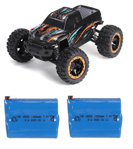 HBX 16889 com duas baterias 116 2 4G 4WD 45km h Carro RC sem escova de controle remoto LED Caminhão offroad leve modelo RTR298H2778301