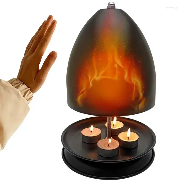 Titulares de vela Tea Light Forno Tealight Aquecedor de parede dupla Radiador de metal Aquecedor de mão para estudo em casa Escritório Sala de estar