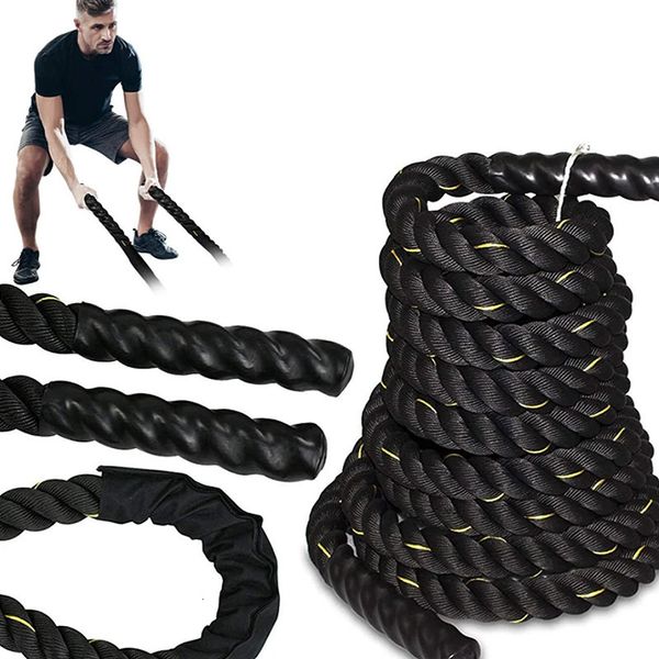 Corde per saltare 25mm Corda pesante Allenamento Esercizio Battaglia Power Training Attrezzatura da palestra per saltare Muscoli 231211