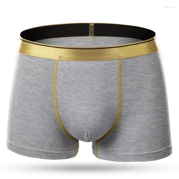 Unterhosen 2024 3 teile/los Herren Boxer Colorblock Atmungsaktive Höschen Unterwäsche Weiche Gold Taille Sexy Boxer