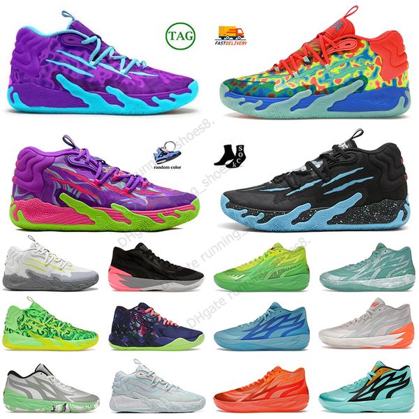 Basketballschuhe Mb.03 Männer Frauen Lamelo Ball mb02 Nickelodeon Slime mb01 Galaxy Blue Hive LaMel-O Sports Designer Sneakers Retros Trainer Jogging Größe EUR 40-46