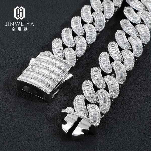 Ювелирные изделия в стиле хип-хоп, изготовленное на заказ латунное 5А циркон с бриллиантами, кубинская цепочка со льдом, мужское ожерелье