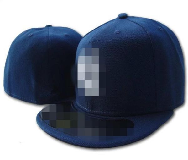 Whole Fashion 20 Farben Classic Team Navy Blue Color On Field Baseball Fitted Hats Street Hip Hop Sport York Full Closed Desig4615881