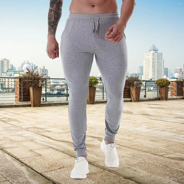 Pantaloni da uomo Pantaloni da palestra Pantaloni da corsa Allenamento Fitness Muscoli Dimagranti Pantaloni sanitari in cotone Gamba larga casual