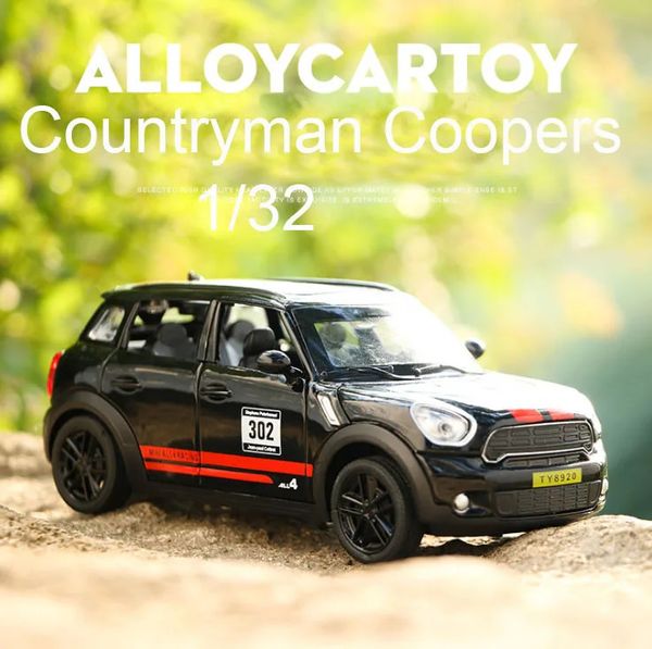 Druckguss-Modell, Spielzeugauto im Maßstab 1:32, Mini Countryman Coopers, Druckguss-Legierungsmetall-Automodell für Rückzugsautos, Spielzeugfahrzeuge, Miniatur-Kindergeschenke, 231208