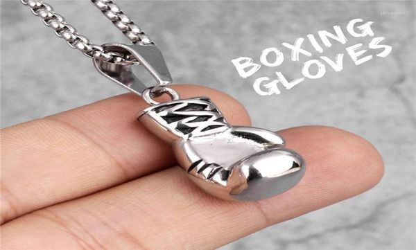 Modeschmuck Boxer Boxhandschuh Anhänger Halskette Sport Fitness Schmuck Zubehör Perlen Kette Für Männer Ketten8413315