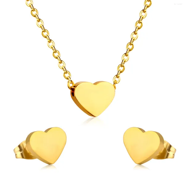 Halskette Ohrringe Set Ason Valentinstag Schmuck für Frauen Herz Kreuz Anhänger Halsketten Kragen Romantische Mode Anzug Geschenk