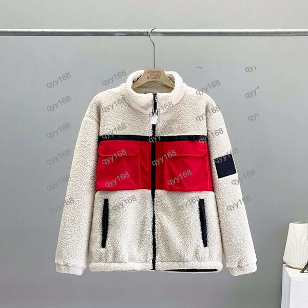 Erkek Moda Tasarımcı Peluş Coat Kadın Tech Tech Polar Ceketler Erkek Kış Gökkuşağı Deseni Swaetshirt Gençlik Hight Kalitesi