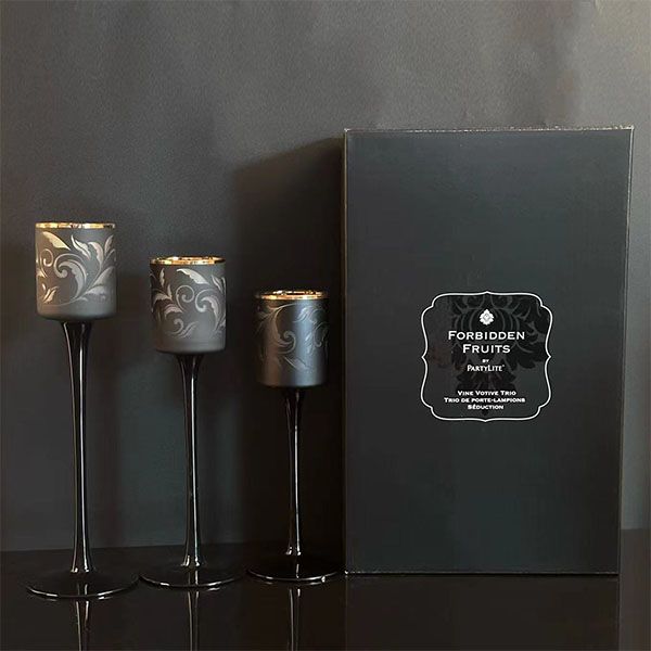 Furacão fosco vidro preto castiçal castiçais altos haste longa tealight flutuante castiçais para casamentos mesa central decoração