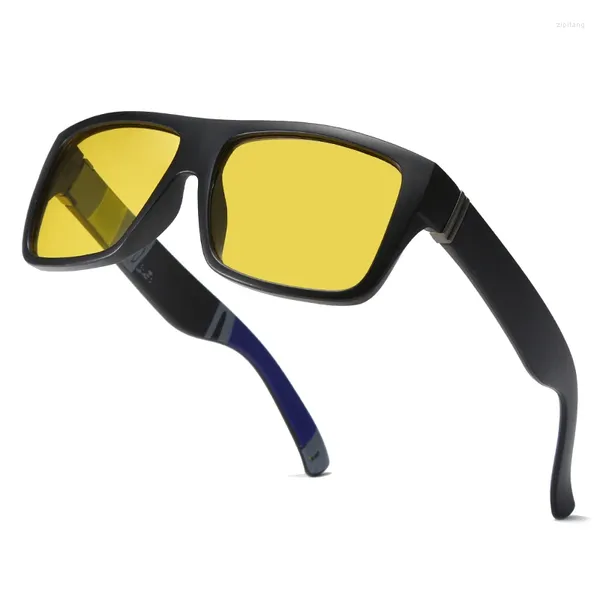 Sonnenbrille DOHOHDO Männer Frauen Nachtsichtbrille Polarisierte gelbe Linse Blendschutzbrille Fahrbrille UV400
