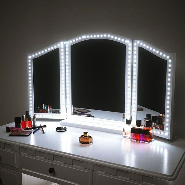 Striscia per specchio per trucco LED 13ft 4M 240LED Luci per specchio cosmetico Kit striscia LED Specchio per tavolo da trucco Set con dimmer S Shape3043