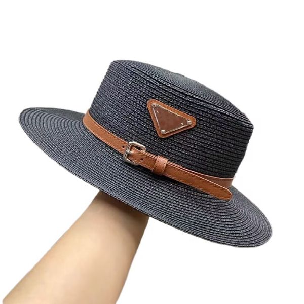 Designer clássico chapéu de palha luxo cavalheiro boné verão praia moda masculina e feminina casual balde chapéu de verão cúpula crânio bonés grama trança bonés