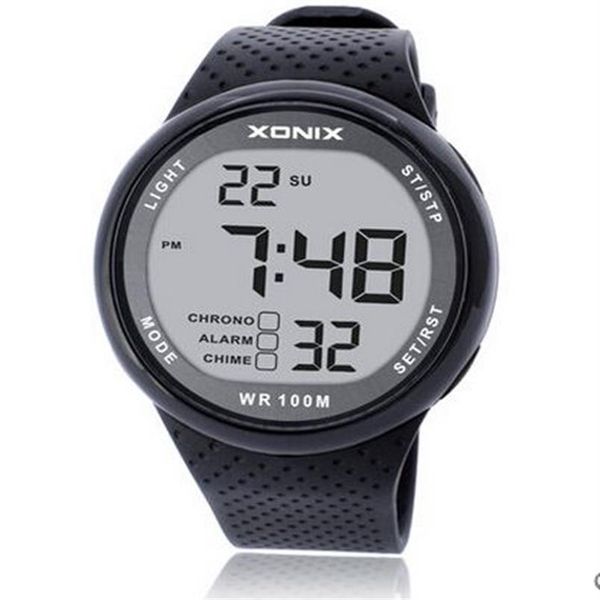 XONIX-reloj deportivo Digital para hombre, resistente al agua, 100m, para natación, cronógrafo con luz Led, multifunción, para buceo, para exteriores, 219V